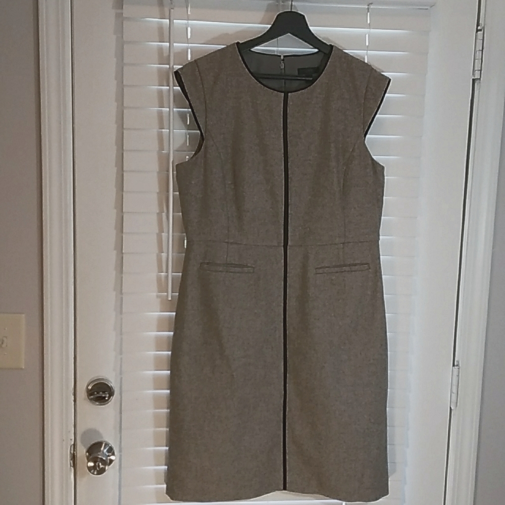 J. Crew Gray Midi Dress